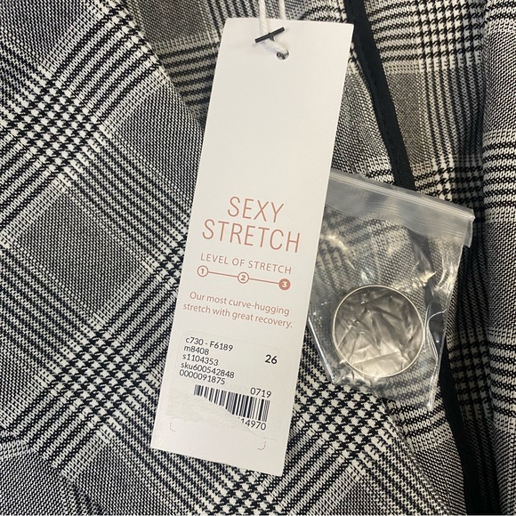 NWT Lane Bryant the Bryant Blazer Black White Houndstooth Plaid Jacket Size 26 - Picture 5 of 11